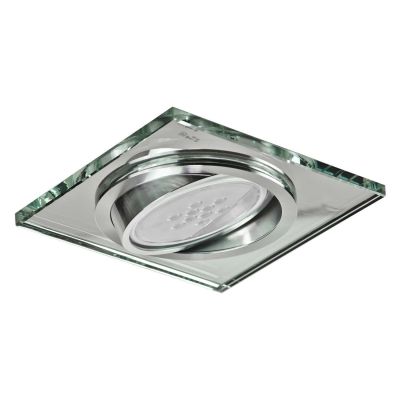 Einbaustrahler 180mm Spot Glas Einbauleuchte Deckeneinbau klar weiss eckig LED - 1