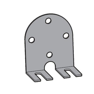Winkelblech für Aufschraub - Starterfassung auf  T8 / G13, 43mm hoch - 1