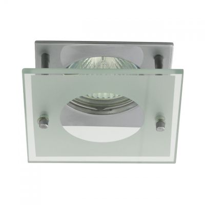 quadratischer Deckeneinbaustrahler für LED / Halogenlampen Sockel GX5.3 - 0