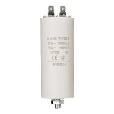 20.0 uF Betriebskondensator Motorkondensator 20 mF, 450 V - 0