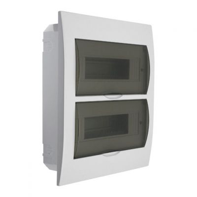 Verteiler mit DIN-Schiene Schaltkasten Verteilerschrank 24 Module 258x310x65 mm - 0