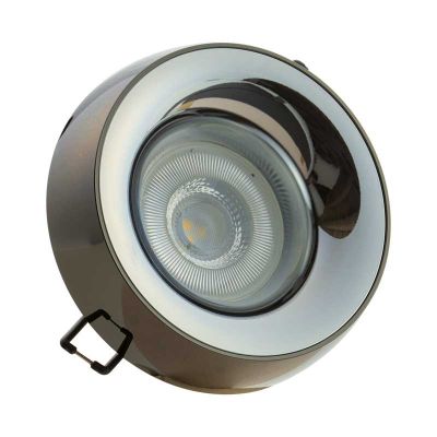 Einbaustrahler Elnis Deckeneinbau Leuchte Lampe Einbau-Downlight anthrazit chrome - 0