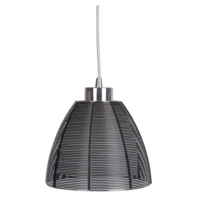 Pendelleuchte ROM, Leuchtenschirm aus Aluminiumdraht, schwarz, Ø19cm - 0