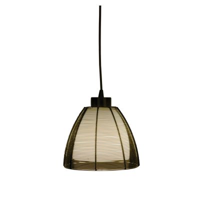 Pendelleuchte ROM, Leuchtenschirm aus Aluminiumdraht, schwarz, Ø19cm - 1