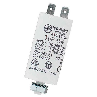 1 uF Motorkondensator Betriebskondensator 1 mF Steckanschluss Kondensator - 0
