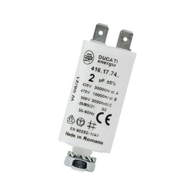 2 uF Motorkondensator Betriebskondensator 2 mF Steckanschluss Kondensator - 0