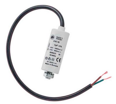5 uF Motorkondensator Betriebskondensator 5 mF mit Kabel Kondensator - 1