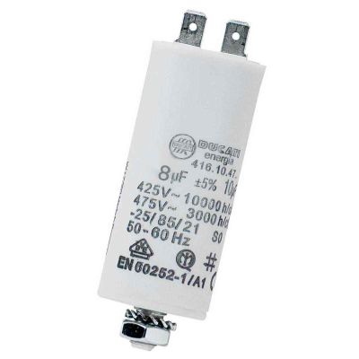 8 uF Motorkondensator Betriebskondensator 8 mF Steckanschluss Kondensator - 0