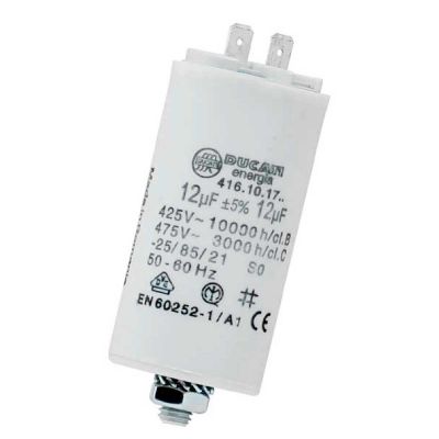 12 uF Motorkondensator Betriebskondensator 12 mF Steckanschluss Kondensator - 0