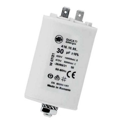 30 uF Motorkondensator Betriebskondensator 30 mF Steckanschluss Kondensator - 0