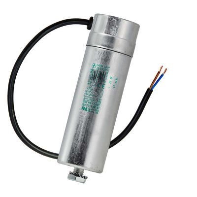 50 uF Motorkondensator Betriebskondensator 50 mF Kondensator Kabelanschluss Alubecher - 0