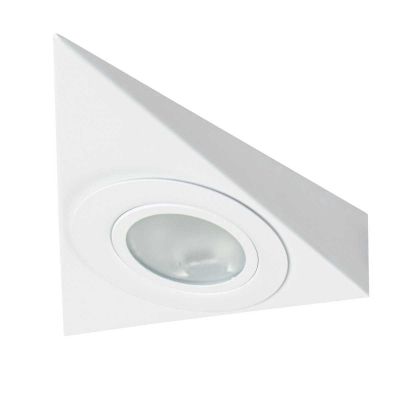 weiße Unterbauleuchte Dreiecksleuchte Küchenunterbauleucht Schrankleuchte mit Leuchtmittel - 0