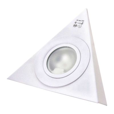 weiße Unterbauleuchte Dreiecksleuchte Küchenunterbauleucht Schrankleuchte mit Leuchtmittel - 1