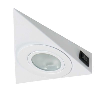 weiße Unterbauleuchte Schalter Dreiecksleuchte Küchenunterbauleuchte mit Leuchtmittel - 0