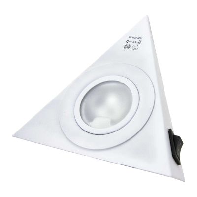 weiße Unterbauleuchte Schalter Dreiecksleuchte Küchenunterbauleuchte ohne Leuchtmittel - 1