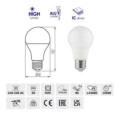 8 Watt Led Leuchtmittel RAPID PRO v2 E27 nw Lampe neutralweiss 4000K 810lm - 1