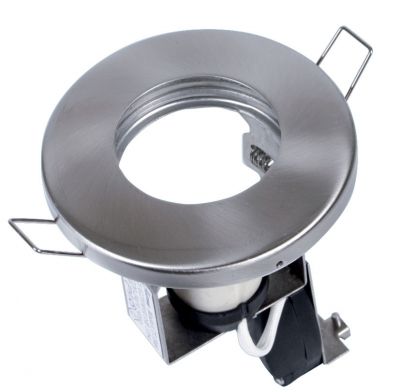 EDELSTAHL HALOGEN EINBAUGEHÄUSE,LAMPENFASSUNG GEBÜRSTET - 0